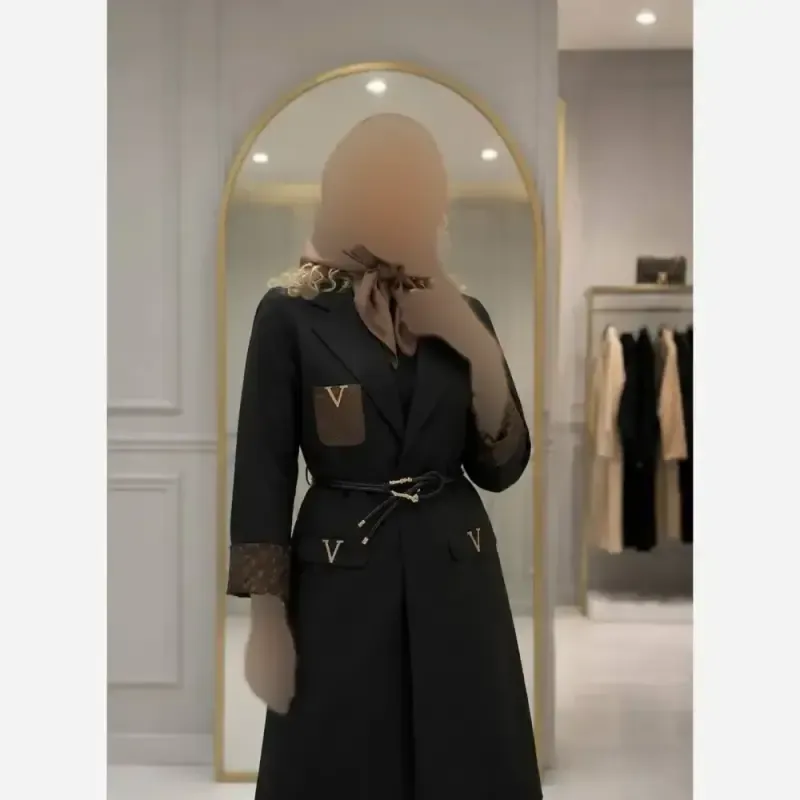 مانتو کتی پاییزه بلند مازراتی کجراه شیک رنگ بندی متنوع
