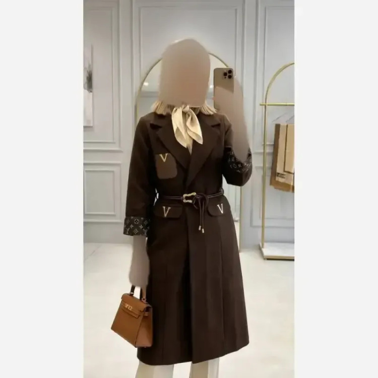 مانتو کتی پاییزه بلند مازراتی کجراه شیک رنگ بندی متنوع