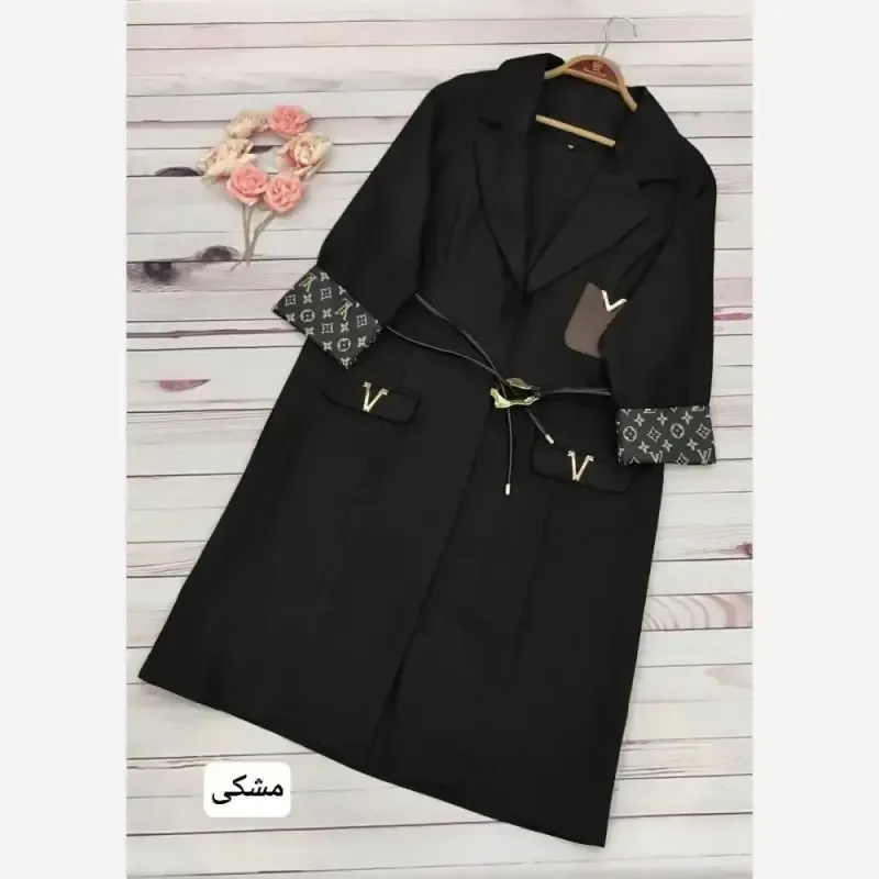مانتو کتی پاییزه بلند مازراتی کجراه شیک رنگ بندی متنوع