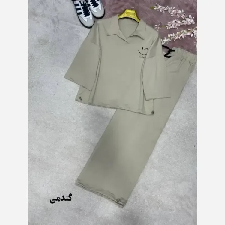 ست اسپرت زنانه پنبه گلکسی مدل happy سایز فری 38 تا 46