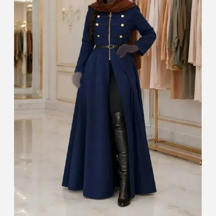 مانتو بلند زنانه مدل ارکیده جنس بزایاق سایز فری 38 تا 48