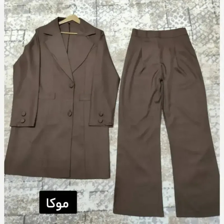 ست اداری زنانه بزایاق ریزشی درجه یک مانتو و شلوار