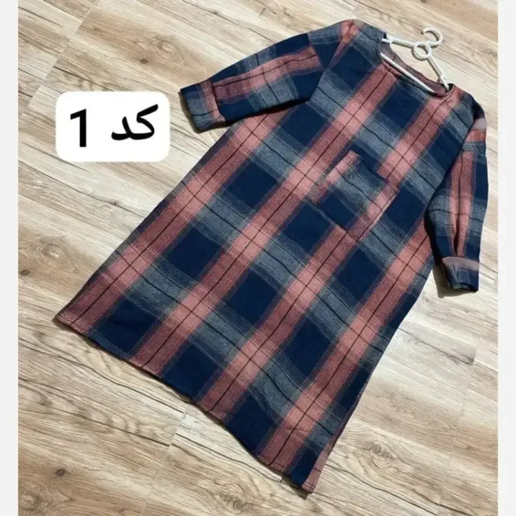 کفتان چهارخونه پشمی درجه یک فری سایز زنانه