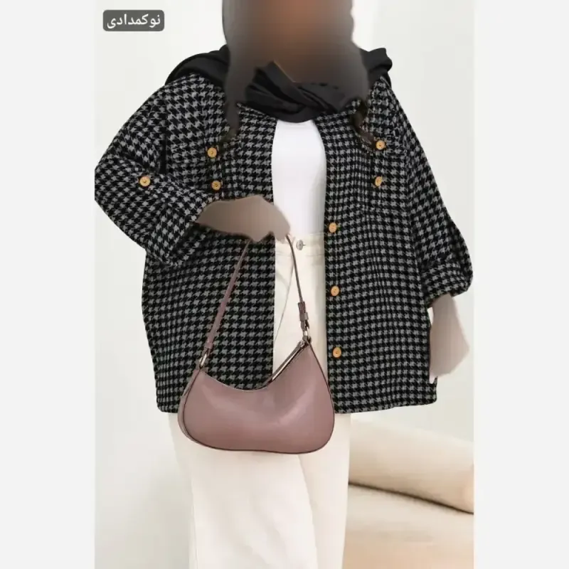 پالتو موهر پیچازی جیب صلیب فری سایز 36 تا 48