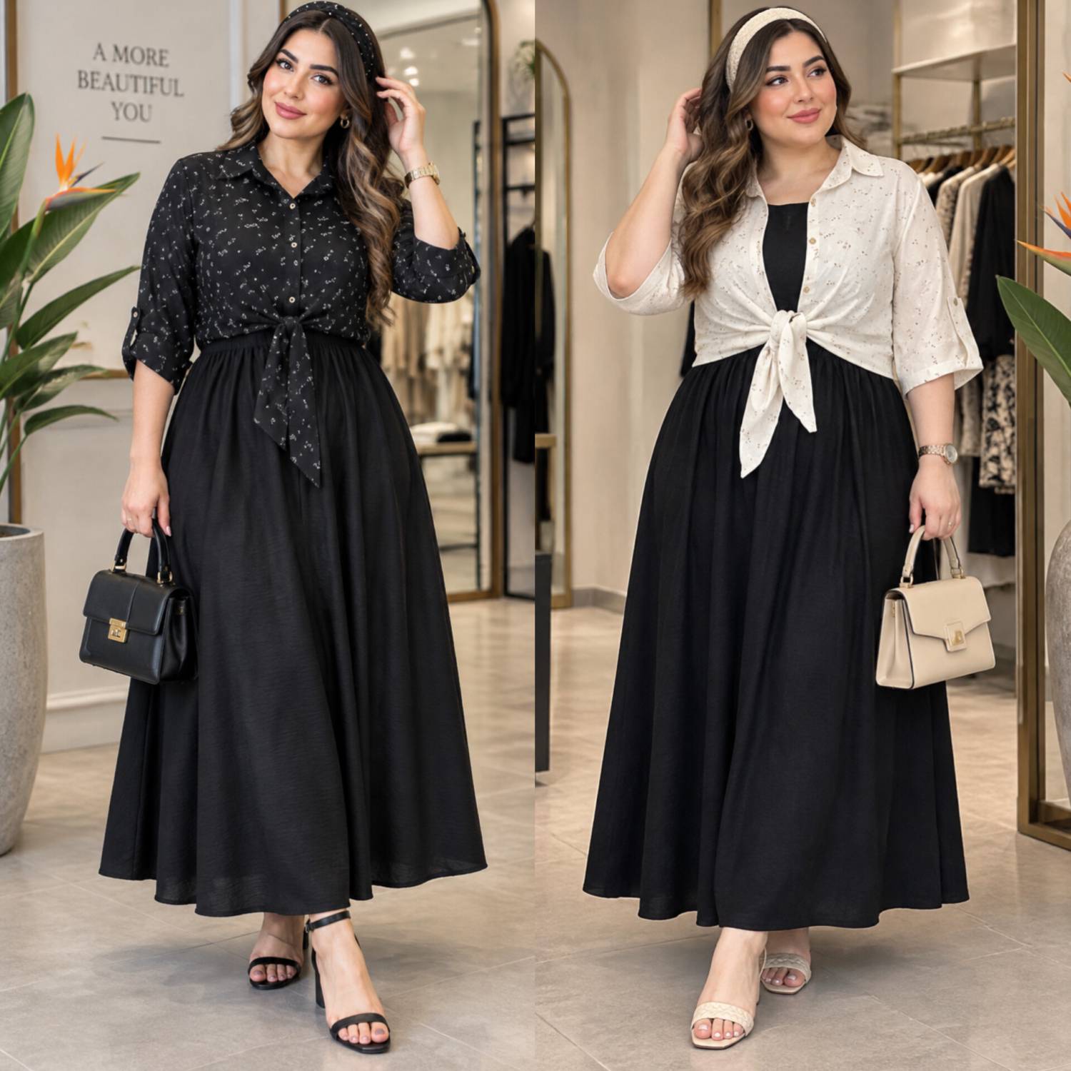 شومیز گره ای و سارافون نازنین