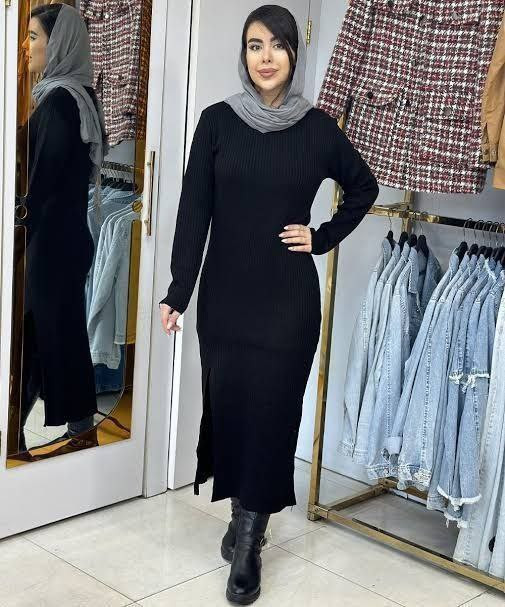 ماکسی یقه اسکی بافت